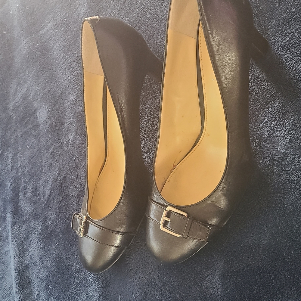 Elegant Black Leather Heels